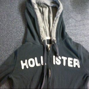Navy blue Hollister zip up sweater